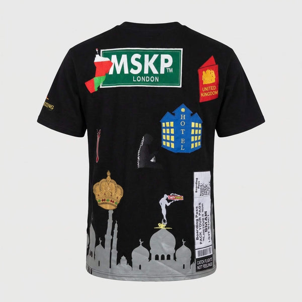 MSKP Lost in Oman men's black graphic T-shirt back view